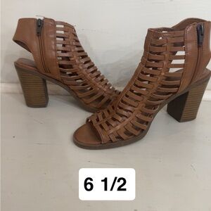 Brown Strappy Heeled Sandals